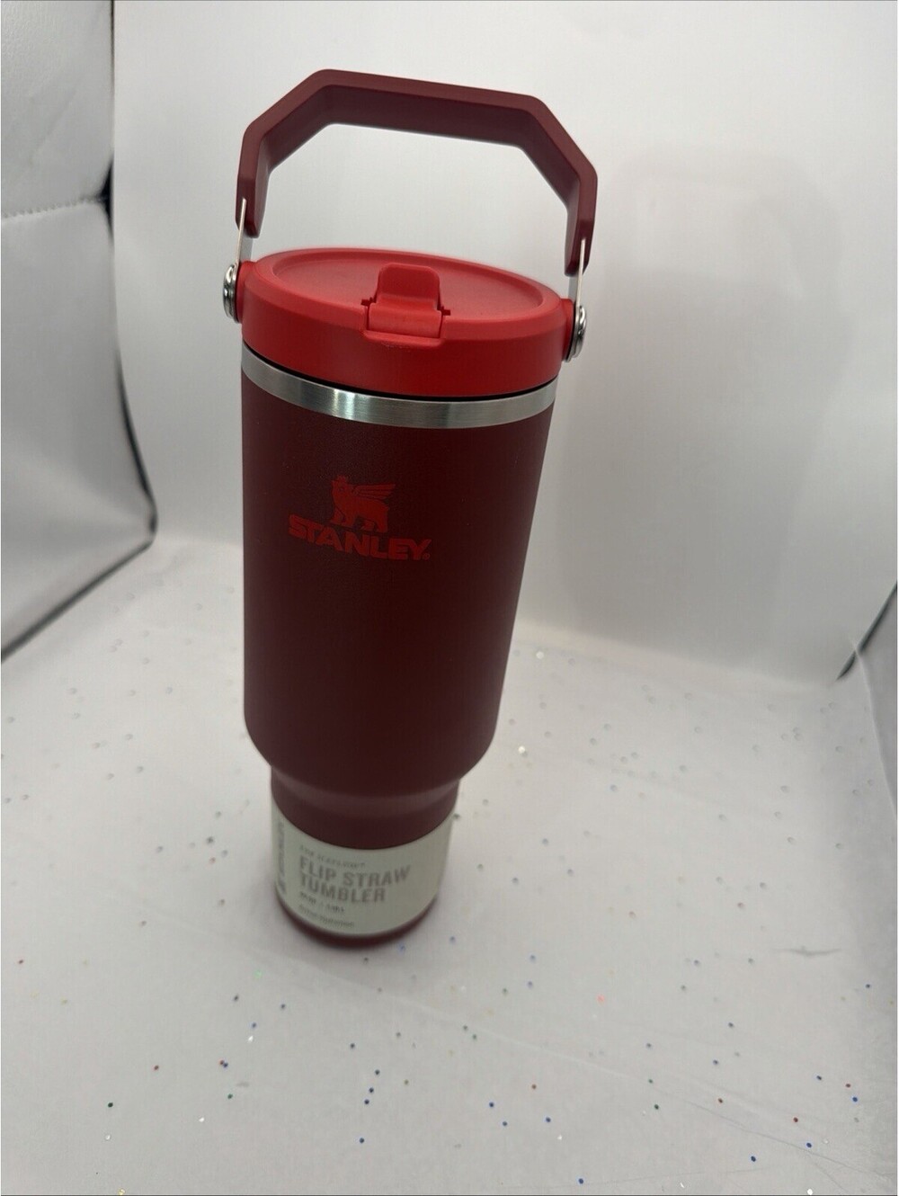 Stanley IceFlow Flip Straw Tumbler 40 oz Cranberry Insulated Stainless Steel NEW